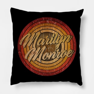 circle vintage retro faded Marilyn Monroe Pillow