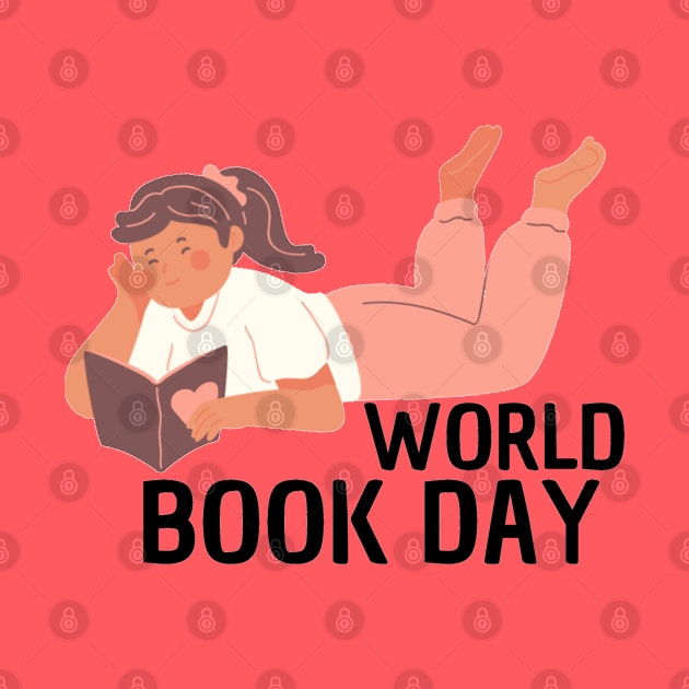 World Book Day, Girl Reading by DAHLIATTE