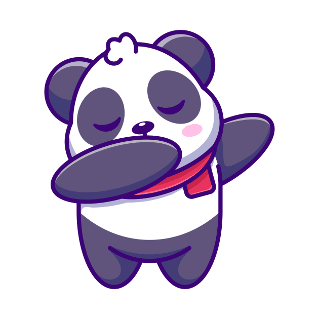 Cute baby panda dabbing cartoon by Wawadzgnstuff