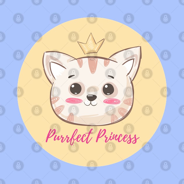 Purrfect Princess Cute Girly Kids Design by Syressence