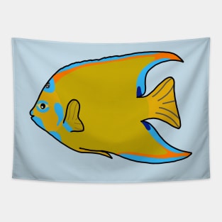 Golden Queen Angelfish Tapestry