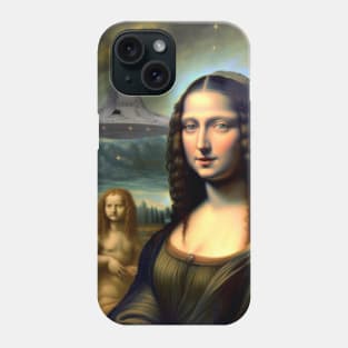 Mona Lisa from space on a space craft for space lovers Phone Case