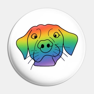 Rainbow Dog Pin