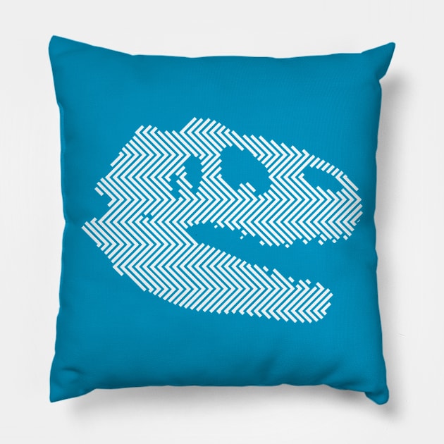 Tyrannosaurus Rex Skull Pillow by ClarkStreetPress