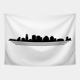 Vancouver Skyline Pixelart Tapestry