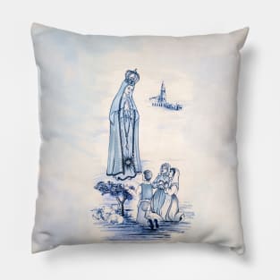 Our Lady of Fatima and 3 children Lucia, Francisco, Jacinta Pillow