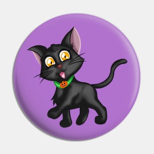 Cute Halloween Cat Pin