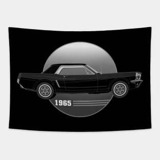 65 Black Ford Mustang Tapestry