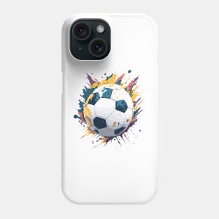 Soccer ball league players with paint splashes. English Football Phone Case