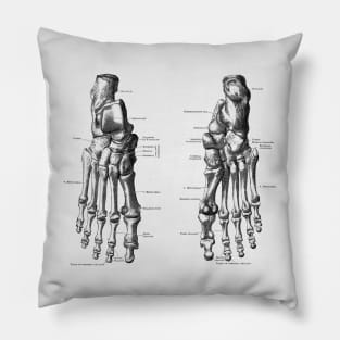 Foot and Ankle Skeletal Diagram Pillow