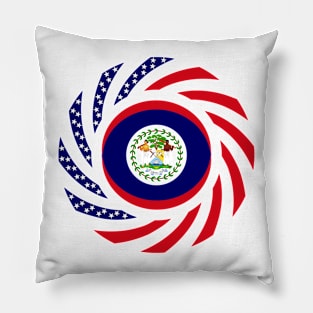 Belizean American Multinational Patriot Flag Series Pillow