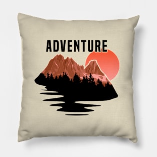 Adventure Montains Scene -  Camping Pillow