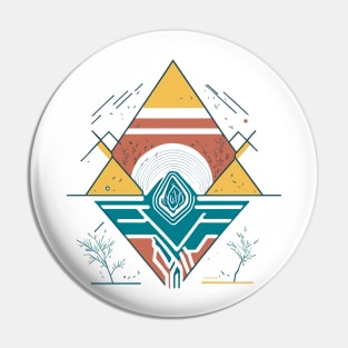 Bohemian Style Geometric Triangle Pin