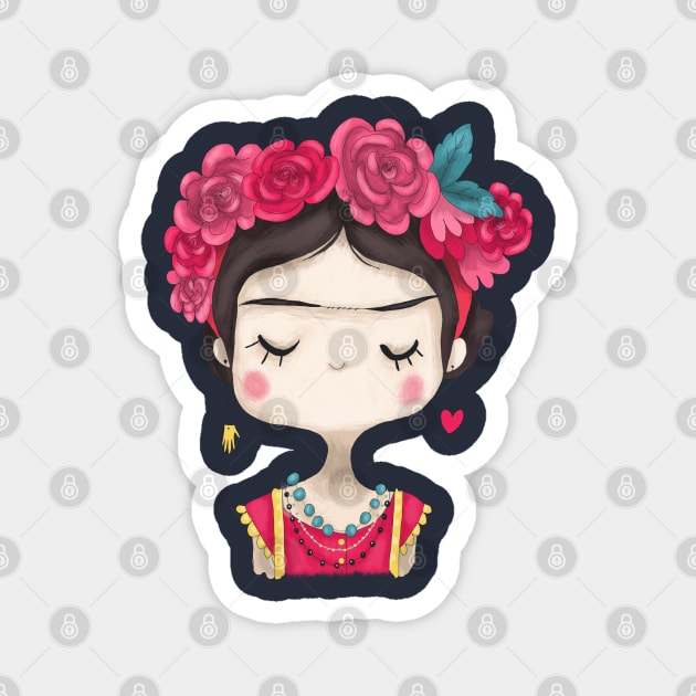 frida kahlo Magnet by violinoviola