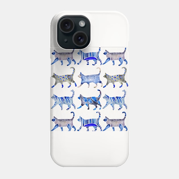 Blue Cat Collection Phone Case by CatCoq