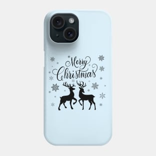 Merry Christmas with deers Phone Case