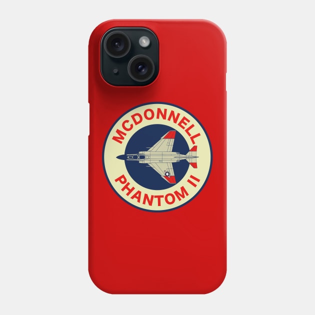 F-4 Phantom Retro Patch Phone Case by TCP