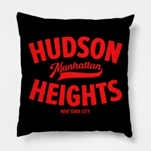 Hudson Heights Minimalist Neighborhood Design -  Manhattan - New York City Pillow