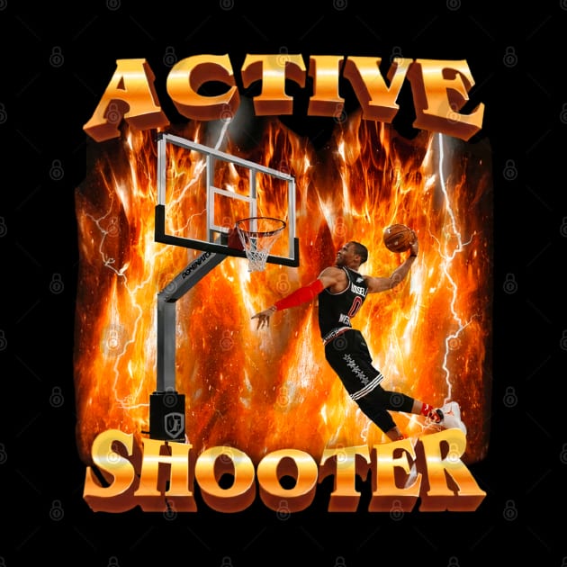 Active Shooter Shirt Funny basketball Meme by KC Crafts & Creations