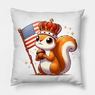 A Whimsical Tribute to American Culture in Cartoon Style Pillow