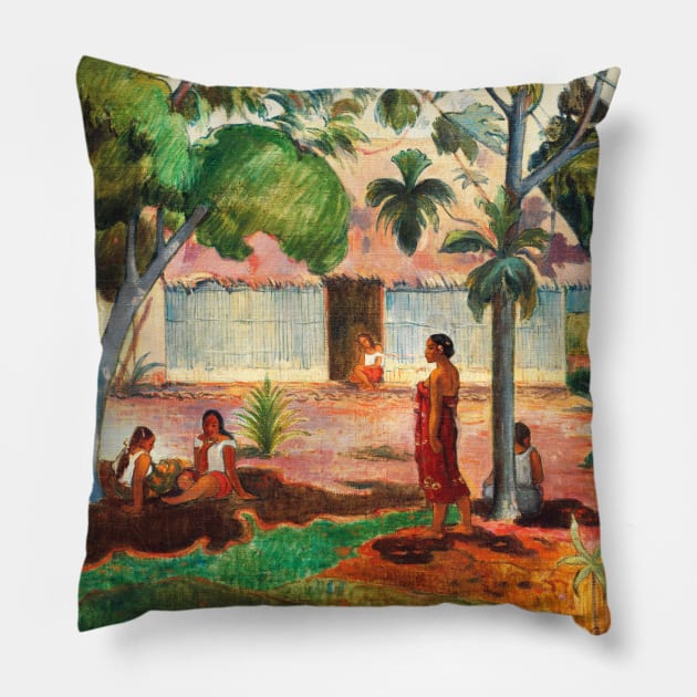 The Large Tree (1891) by Paul Gauguin Pillow by WAITE-SMITH VINTAGE ART