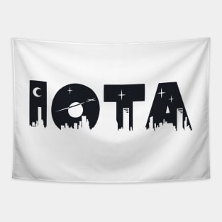 Iota Cityscape Letters Tapestry