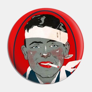 Wounded man smoking Pin