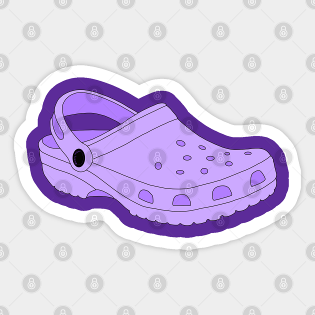 Purple Crocs Shoe - Crocs - Sticker | TeePublic
