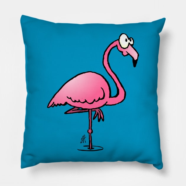 Flamingo Pillow by Cardvibes