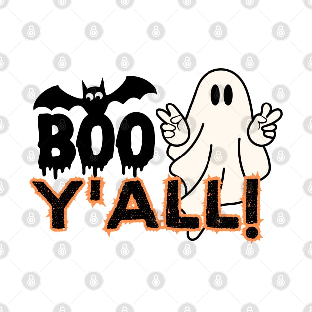 Funny Halloween Celebratory Saying Gift - Boo Y'all! by KAVA-X