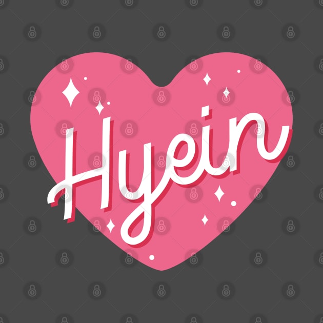 Newjeans new jeans Hyein name typography pink heart tokki bunnies | Morcaworks by Oricca