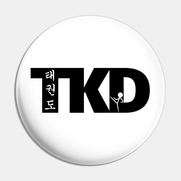 Taekwondo Korean Symbols TKD Pin by SpinningKickTKD