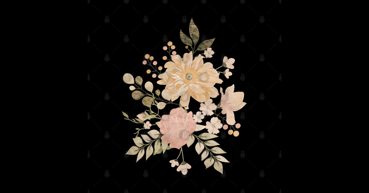 Vintage Flowers - Vintage Flower - Sticker | TeePublic