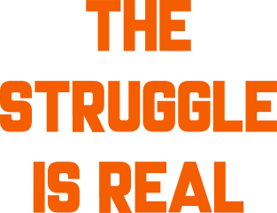 Browns "The Struggle is Real" Magnet