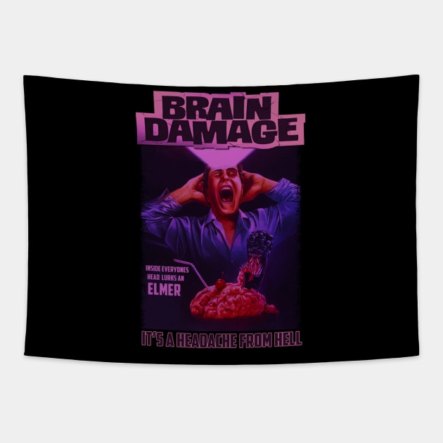 Brain Damage,Classic Horror (Version 3) Tapestry by The Dark Vestiary