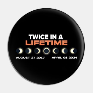 Total Solar Eclipse Twice In A Lifetime Pin