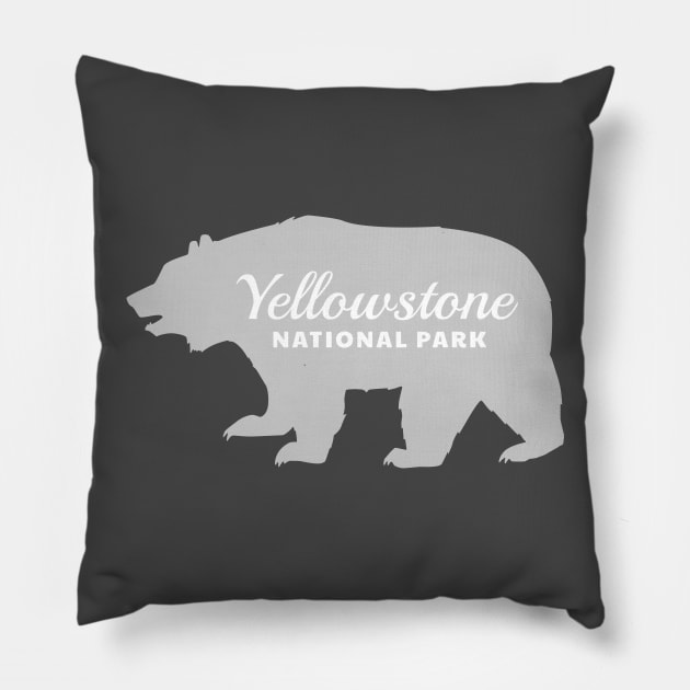 Yellowstone National Park Bear Pillow by roamfree