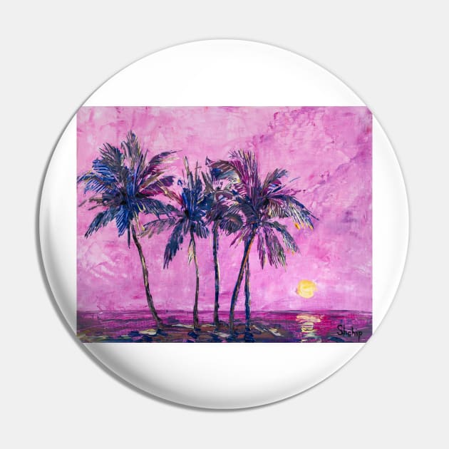 Palms Under Purple Sky Pin by NataliaShchip