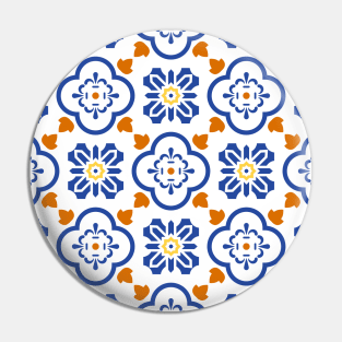 Azulejo #17- vector Portuguese Moorish pattern Pin