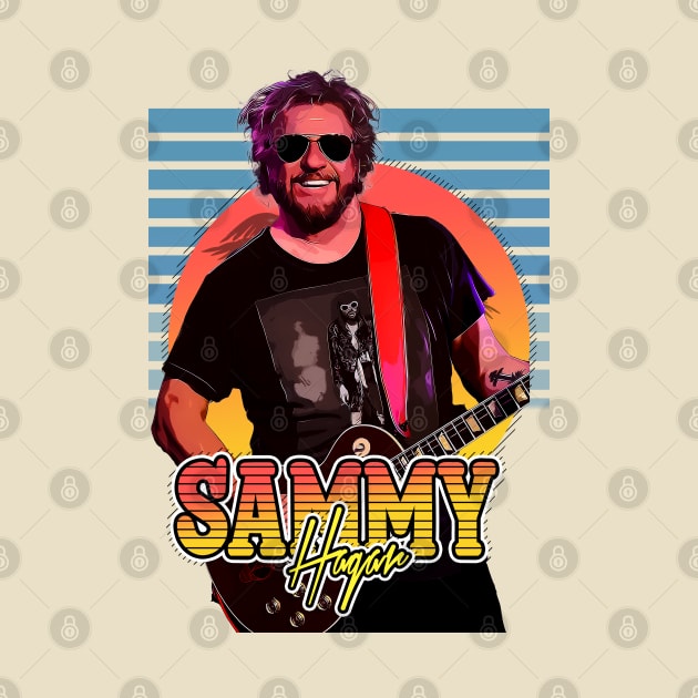 Retro Flyer Style Sammy Hagar Fan Art Design by Now and Forever