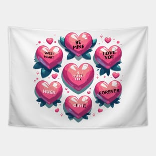 Valentine's Day Hearts Tapestry