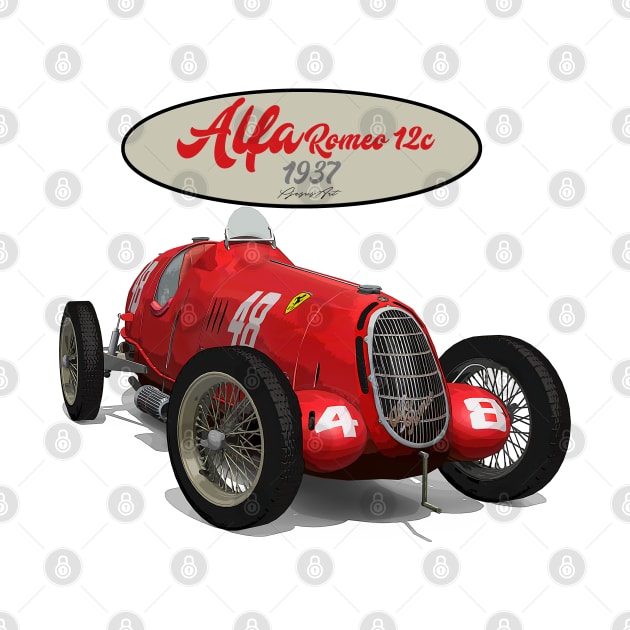 ALFA ROMEO 12C 1937 by PjesusArt