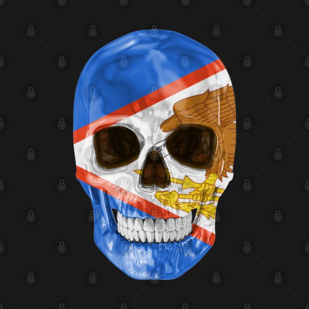 American Samoa Flag Skull - Gift for American Samoan With Roots From American Samoa by Country Flags