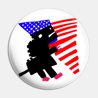 Godzilla flag Pin