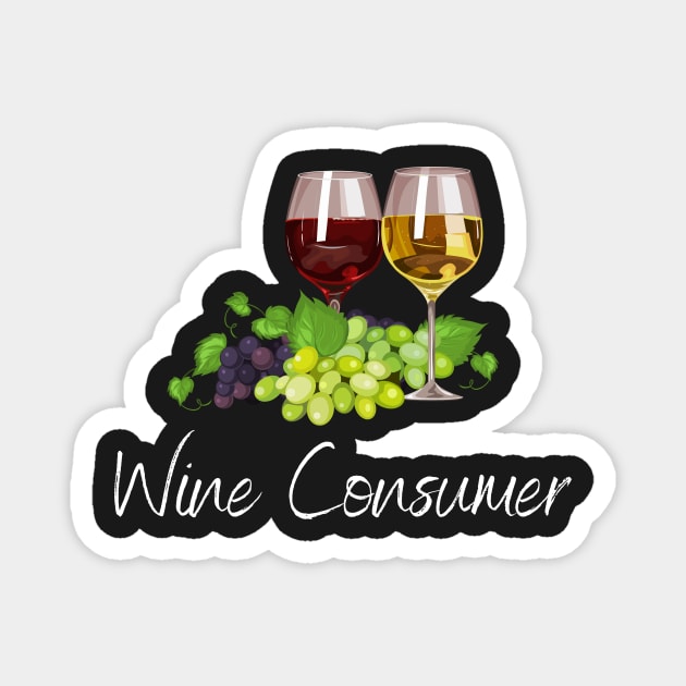 Wine Lovers Design Magnet by Abstractdiva