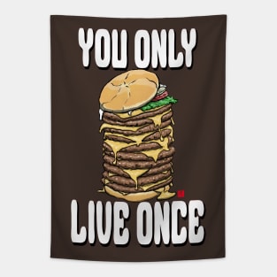 YOLO Burger Tapestry