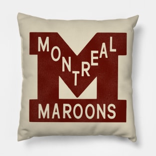 Defunct Montreal Maroons Hockey Team Pillow