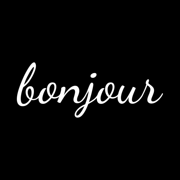 Bonjour T Shirt French Language Saying Teacher Student by agustinbosman