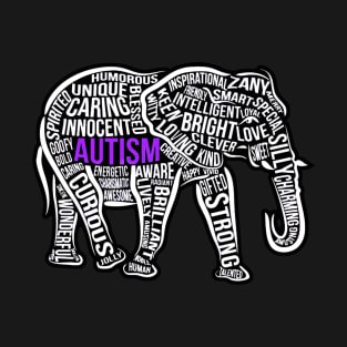 Autism Awareness Elephant Colorful T-Shirt