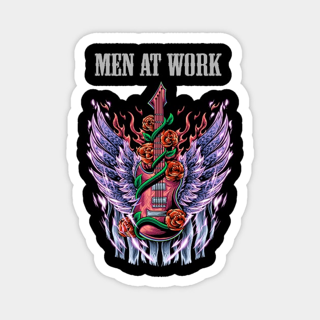 WORK AT THE MEN BAND Magnet by Roxy Khriegar Store